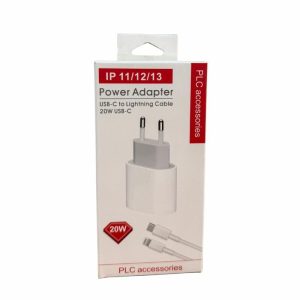 CARGADOR  20W + CABLE TIPO C IPHONE PLC CERTIFICADO