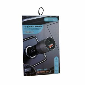 CARGADOR PARA AUTO DOBLE USB Y C  CON CABLE  CARGA SUPER RAPIDA 38W