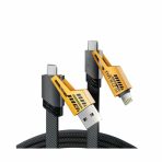 CABLE FLAT WIRE 4 EN 1 - USB A C+ LIGHTNIG A C - Imagen 2
