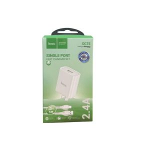 CARGADOR  HOCO PREMIUM DC75 2.4A CON CABLE 1Mtr.  USB-C