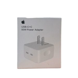 FUENTE CARGADOR APPLE USB  -C+C 50W  2 ENTRADAS
