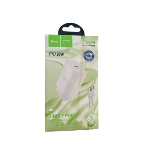 CARGADOR  DC49 PD 20W PREMIUM TIPO C CON CABLE TIPO C