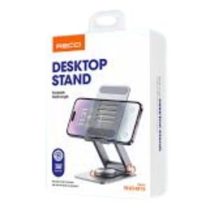 SOPORTE HOLDER METALICO MESA ESCRITORIO APOYA CELULAR Y TABLET 360° RECCI