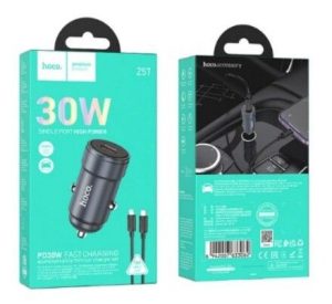 MINI CARGADOR PARA AUTO DE ALTA POTENCIA C A LIGHTNING CON CABLE  30W Z57